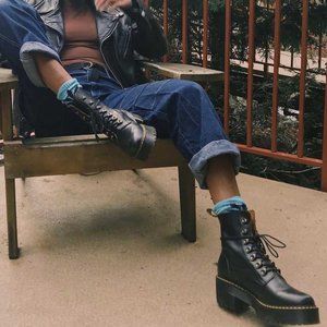 Dr. Martens Leona Women's Vintage Smooth Leather Heeled Boots